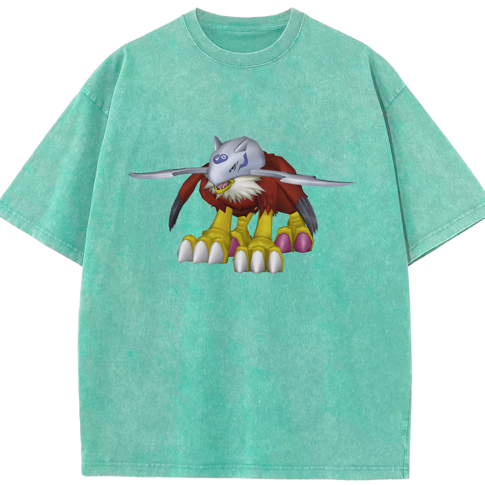 （画像用） Digimon デジタルモンスター/デジモン 綿100% ヴィンテージ風 半袖Tシャツ（フロントプリント）